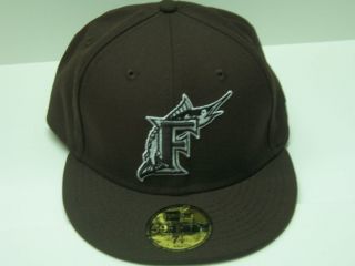 Brown Florida Marlins MLB Original 59Fifty Fitted Baseball Hat/Cap