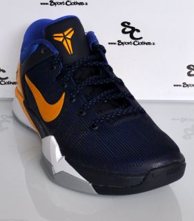 Nike Zoom Kobe VII 7 low mens basketball shoes NEW blue gold yellow
