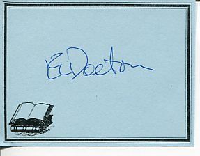EL Doctorow Billy Bathgate Ragtime Author Signed Autograph