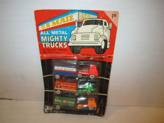 Barclay Toys Mighty Trucks set US Mail Allied Van Lines Railway