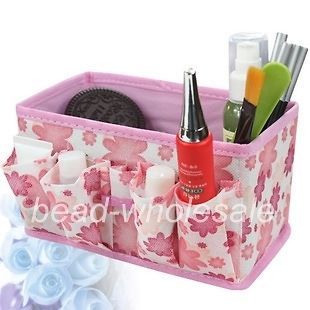 Newly listed Auction Pink Makeup foldable Cosmetic Storage Bag Box