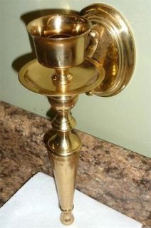 solid Brass Candlestick Tapered Candle Holder Wall Sconce decor