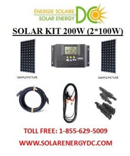 Solar Panel KIT Panneau Solaire 200W 200 Watt (2 * 100 W) mono 12V RV