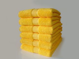 Plush & Soft Luxury 3 Bath Towels 30x54 New Yellow Gold