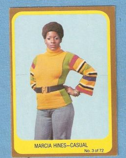 SCANLENS 1977 POPSWOPS CARD #3 MARCIA HINES, CASUAL