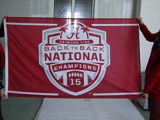 New Alabama Crimson Tide 3x5 Flag 2012 Back to Back BCS Champions