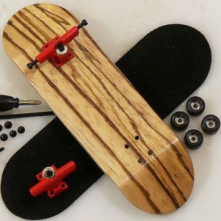 Rep   30mm Basic Complete Wooden Fingerboard   Zebra with Bearings