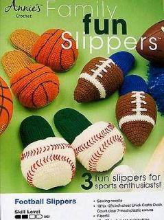 Family Fun Slippers From Annies Football, Baseball, Basketball