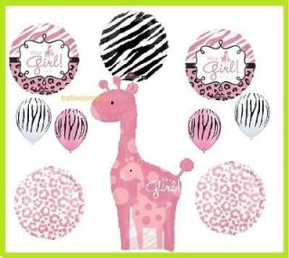 BABY SHOWER GIRL GIRAFFE party supplies decorations balloons latex