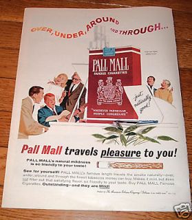 1964 Pall Mall Cigarette Ad A Sing Along Guitar Player