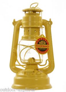 FEUERHAND hurricane lantern 276 zinc yellow Germany NEW