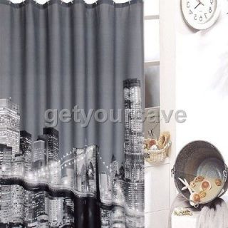 72 Beautiful City Night Scene Bathroom Fabric Shower Curtain