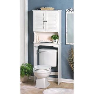 Nantucket Styled Bathroom Space Saver Cabinet White 62 tall NEW