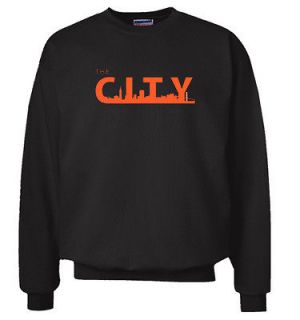 City San Francisco Crewneck Sweater BLACK Orange SF Giants SFC The Bay