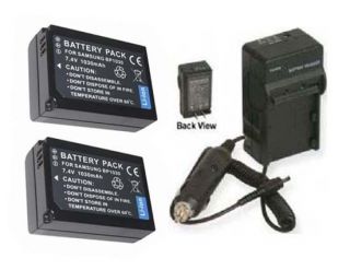 Batteries + Charger for Samsung EV NX1000BDBUS EV NX1000BLPUS EV