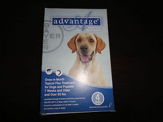 Advantage Flea Control Blue For Extra Large Dogs Over 55 lbs 4 pack