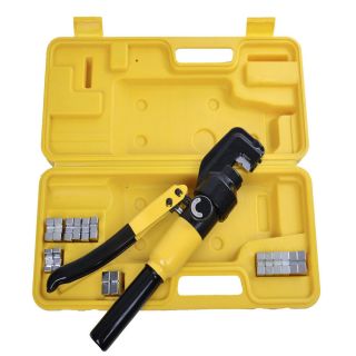 Hydraulic Wire Terminal Crimper Battery Cable Lug Crimping Tool 9 Dies