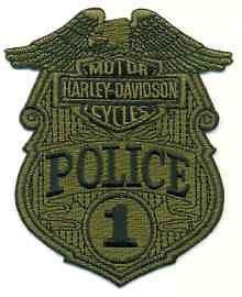 P02H 062E Harley Davidson 1 Police Green Patch