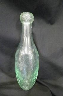 John Dyson Vintage Green Glass Bottle Longsight Manchester Bullet
