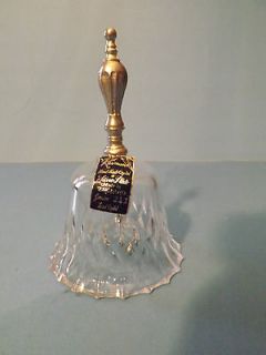 Silver Plated with 24% Lead Crystal Christmas Bell Made England