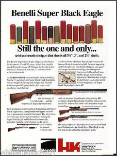 1992 BENELLI Super Black Eagle 12 gauge SHOTGUN Heckler & Koch AD