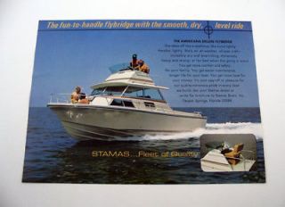 Stamas Americana Deluxe Flybridge Yacht Boat 1972 Ad
