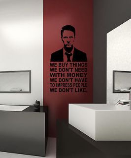 FIGHT CLUB QUOTES VINYL WALL DECALS STICKER MURAL LETTERING MOVIE