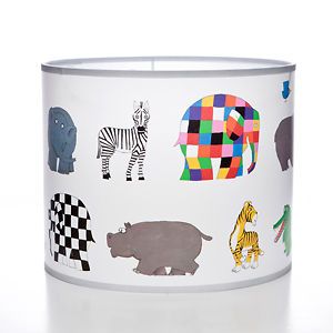 Elmer Elephant and Friends Large Drum Ceiling Shade Kids Pendant 25 x