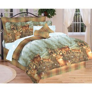 Woodland Lodge Cabin Deer Creek Bed In a Bag Comforter Sheet Set