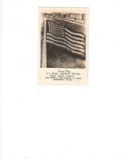Living Flag US Naval Training Center Great Lakes, Illinois Postcard