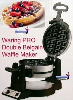 WARING PROFESSIONAL Double Twin Belgian Waffle Maker Iron Breakfast