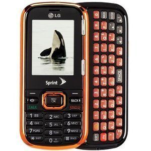 NEW SPRINT LG  RUMOR 2  ORANGE QWERTY CELL PHONE