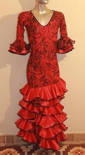 SALE designer flamenco dress ready to ship LACE red