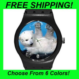 Polar Bear Cub   Round Sports Watch (6 Colors)  MW1815