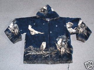 horned barn fleece jacket hood xxl size 2x mens womens berber ADULT