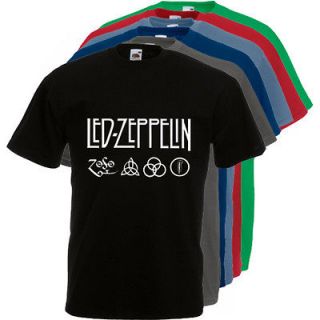 214 Led Zeppelin 2 Rock Music Vintage Tour Cool 6 Colors T shirt S