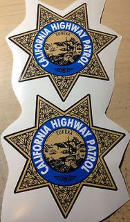 45 CHP CHiPS CALIFORNIA HIGHWAY PATROL Decals stickers PAIR (x2
