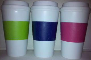 To 2 Go Green Reusable Travel Coffee Tea Mug Cup Double Wall Colors