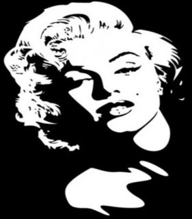 Silver Reflective Marilyn Monroe Decal Emblem Badge Sticker Logo For