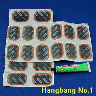 Bike Bicycle Cycling Tire Tyre 24 Rubber Patches Glue Repair Kits Sets