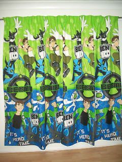 Ben 10 Curtains  Fully Lined   Its Hero Time   53 wide X 76