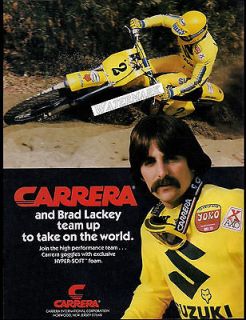 Vintage Motocross 81 Brad Lackey / Carrera Ad Repro  NEW Kodak Paper