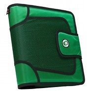 Brand New Green Case it 3 Ring 2 Binder With Built In Expandable File