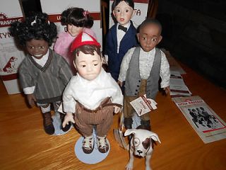 Little Rascals Doll Set of 6 NIB Alfalfa Petie Stymie Darla Buckwheat
