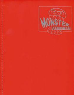 MATTE RED Yugioh Monster Binder 4 POCKET card Protector BRAND NEW