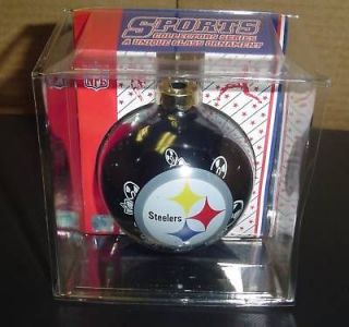 Steelers Candy Cane design Holiday CHRISTMAS Tree Ornament BLACK New