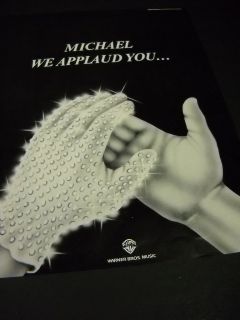 MICHAEL JACKSON is applauded by one glove and one hand 1984 PROMO