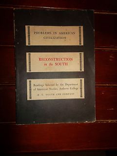 Reconstruction in the South by E. Rozwenc Amherst College 1952 SLAVERY