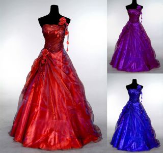 Stock Women Evening Formal Gown Party prom Ball Long Wedding Dress