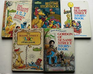 Sesame Street Story books 1,2,3 Bedtime, Gordon, ABC Muppets HC